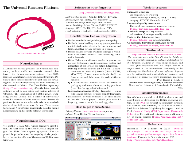 Debian and NeuroDebian pamphlet