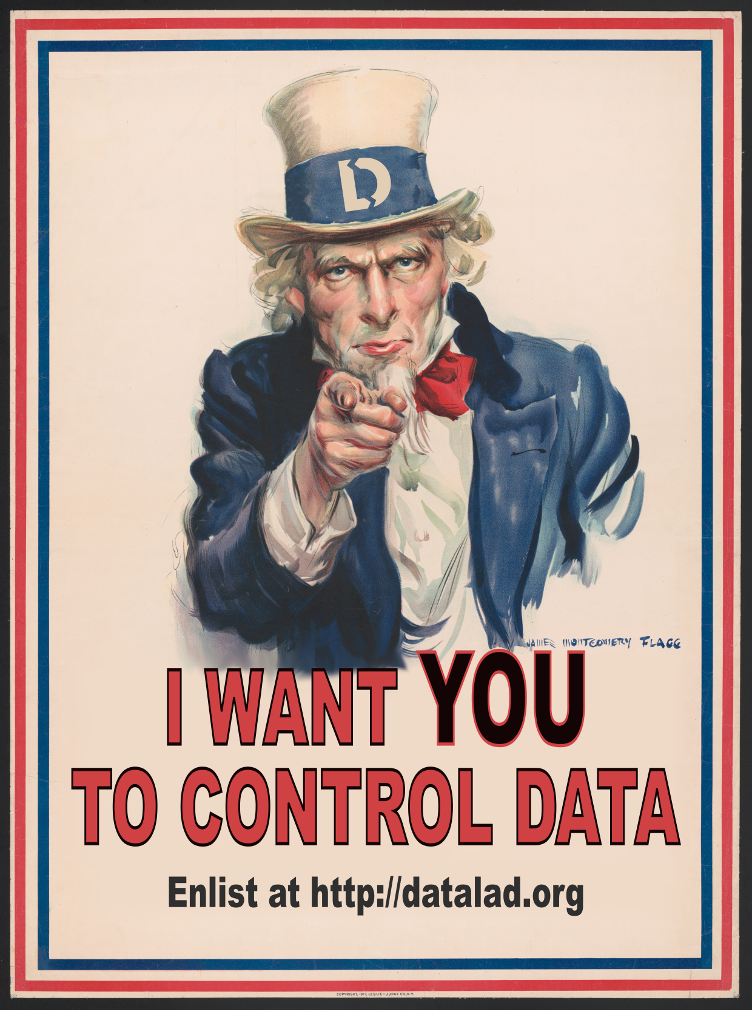 Preview of the DataLad Uncle Sam poster; follow for the full-resolution artwork